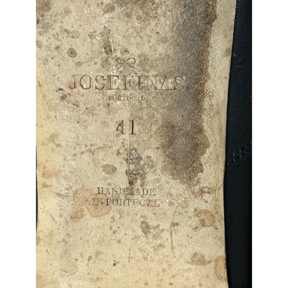 Josefinas Portugal Leather Round Toe Flats in Navy- Sz EU 41 (US 10) - Picture 8 of 11